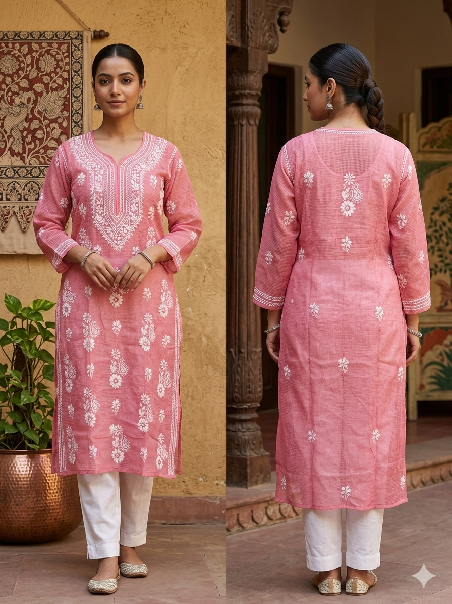 Lucknow Chickankari Kurta