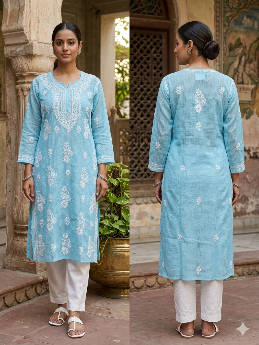 Lucknow Chickankari Kurta