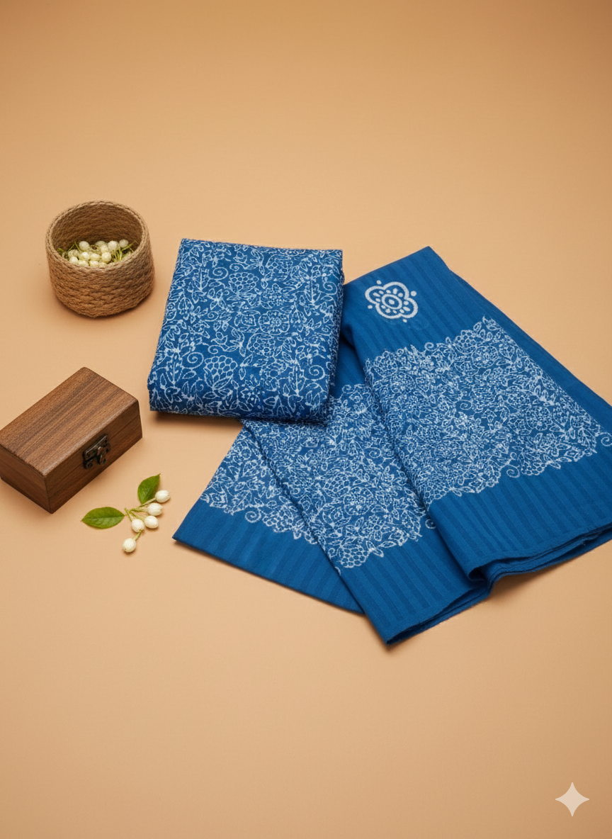 Batik Hand Block- Blue