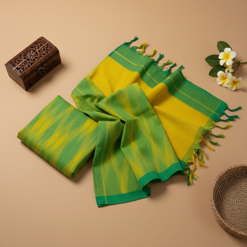 Ikkat Yellow and Green