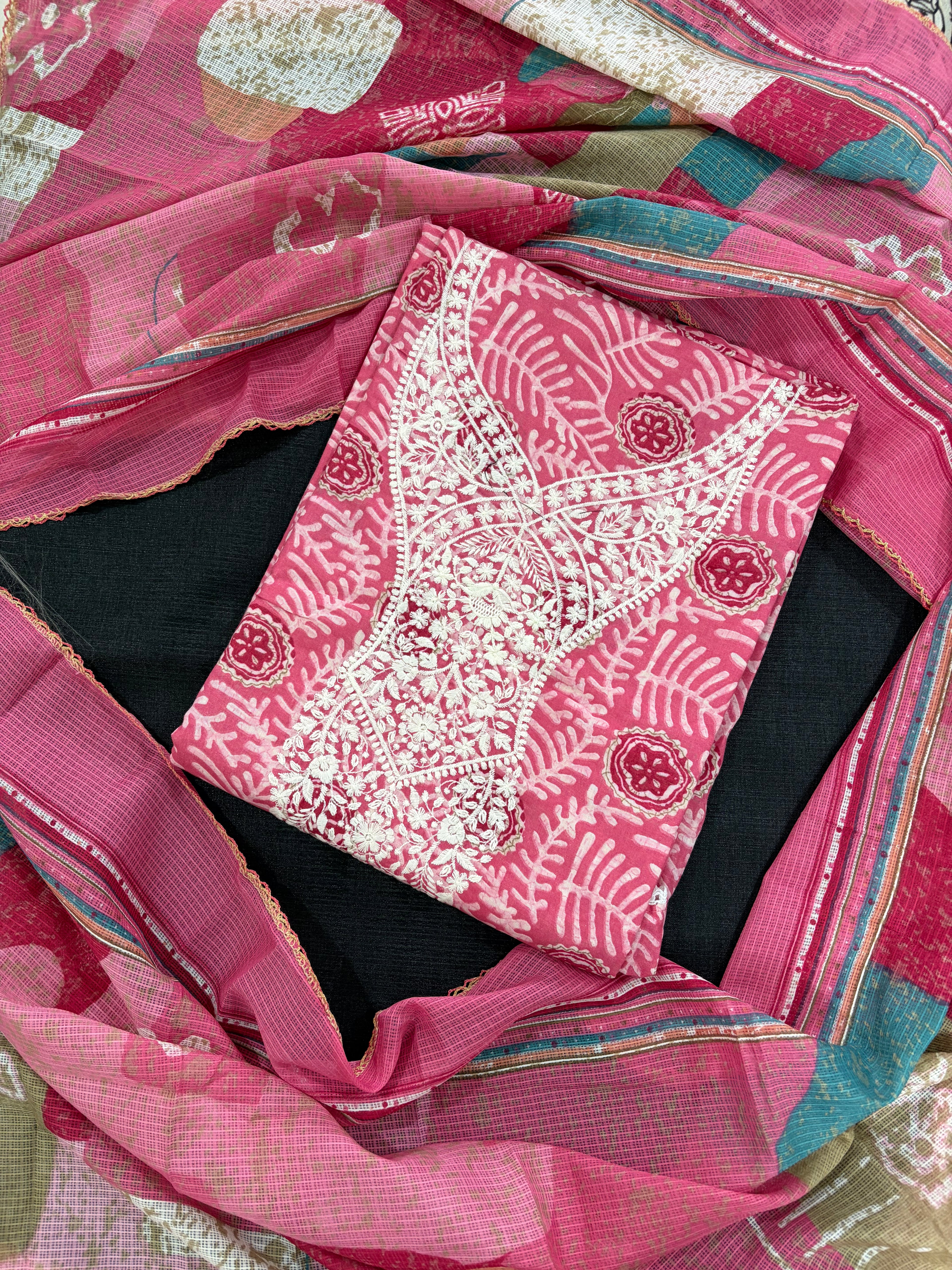 Cotton Unstitched 3 piece Suit