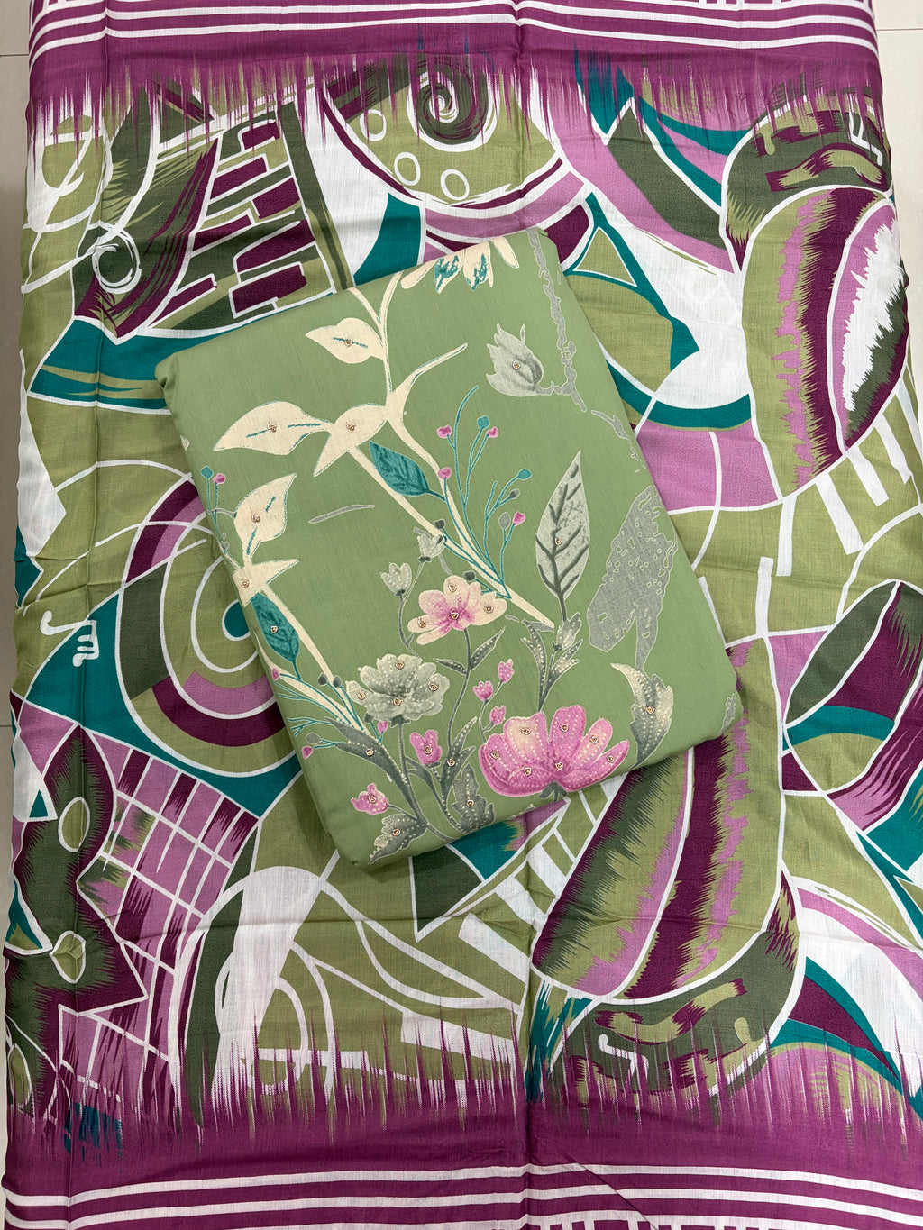 Cotton Unstitched 3 piece Suit