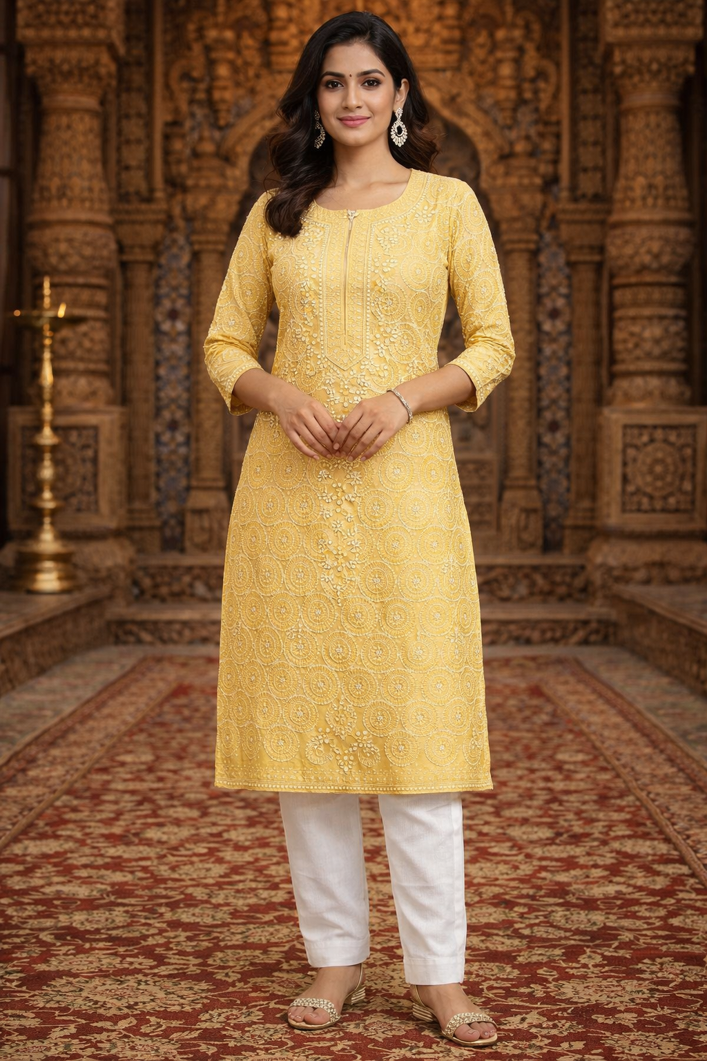 Lucknow Chickankari Kurta